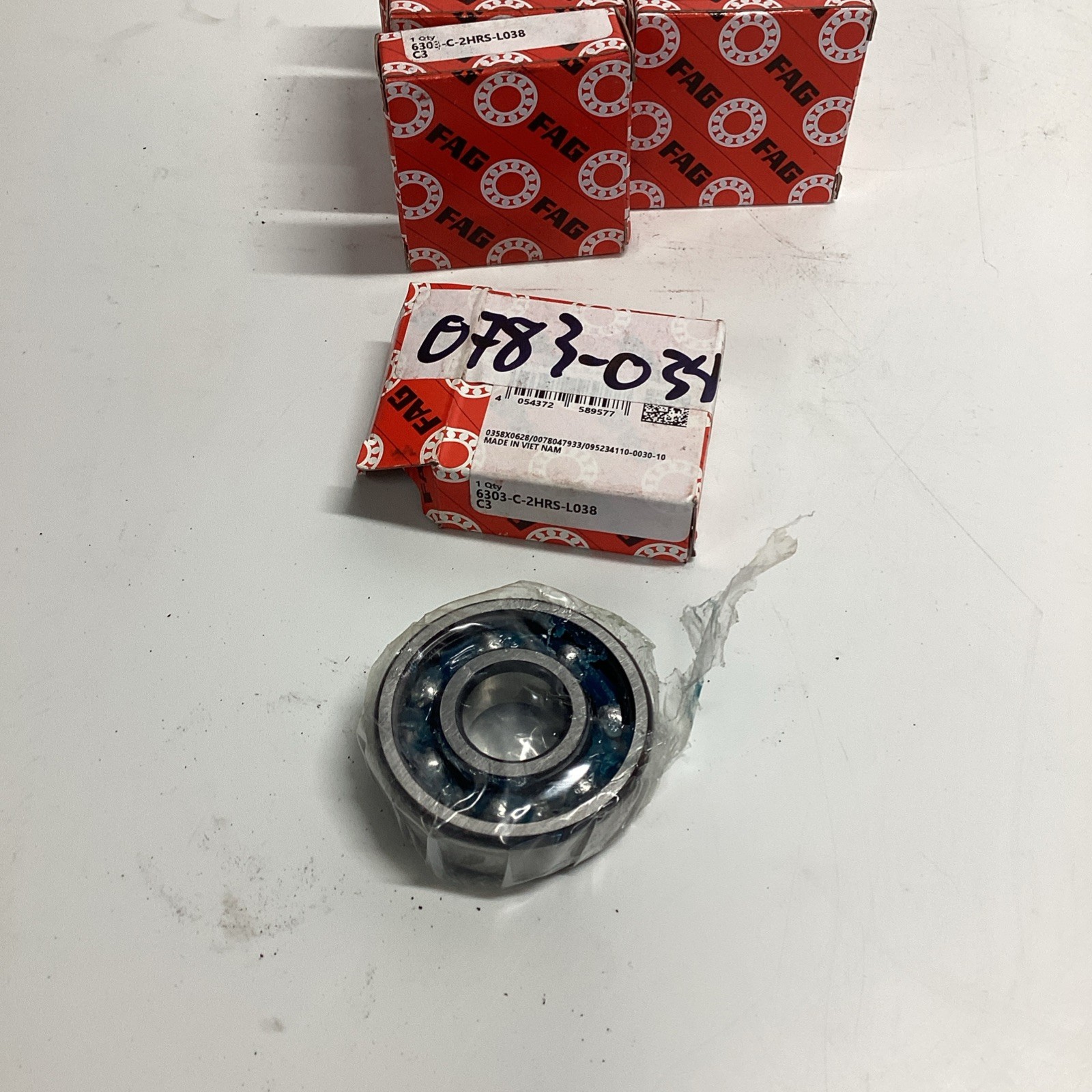 FAG 6303-C-2HRS-L038C3 Roller Bearing Lot Of 10 AC-165