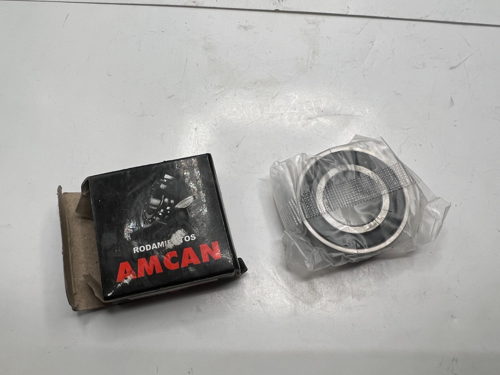 (QTY 3) AMCAN 6004-2RS C3 Rubber Sealed Single Row Ball Bearing