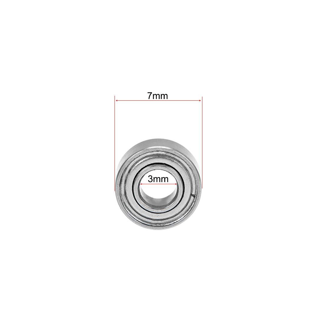 10pcs Deep Groove Ball Bearing 683ZZ Double Shield Carbon Steel 3mm x 7mm x 3mm