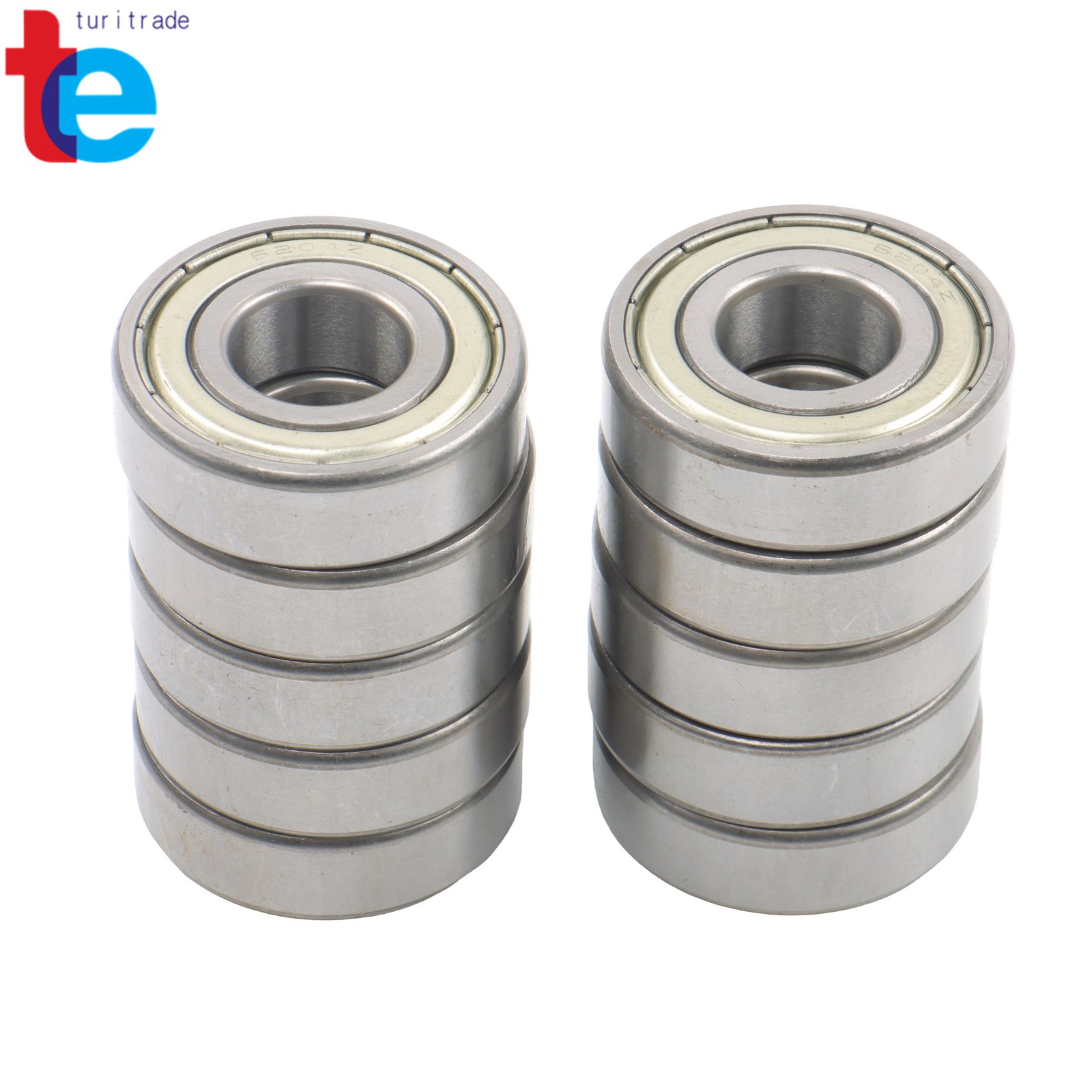 6204-ZZ Metal Shielded Ball Bearings 10 Pack 20x47x14mm Industrial Grade