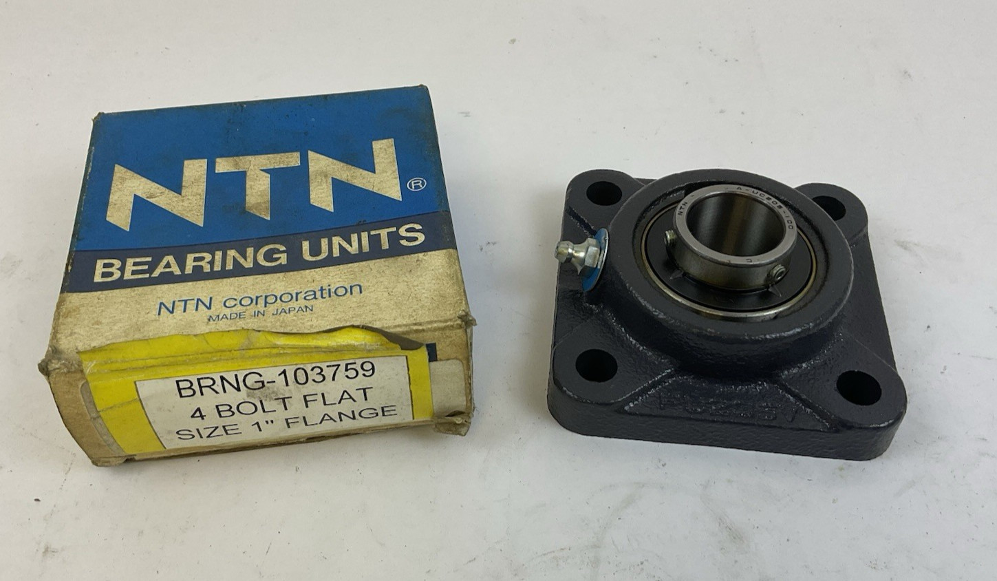 NTN BEARING AU205-100 C 4 BOLT FLAT SIZE 1″ FLANGE