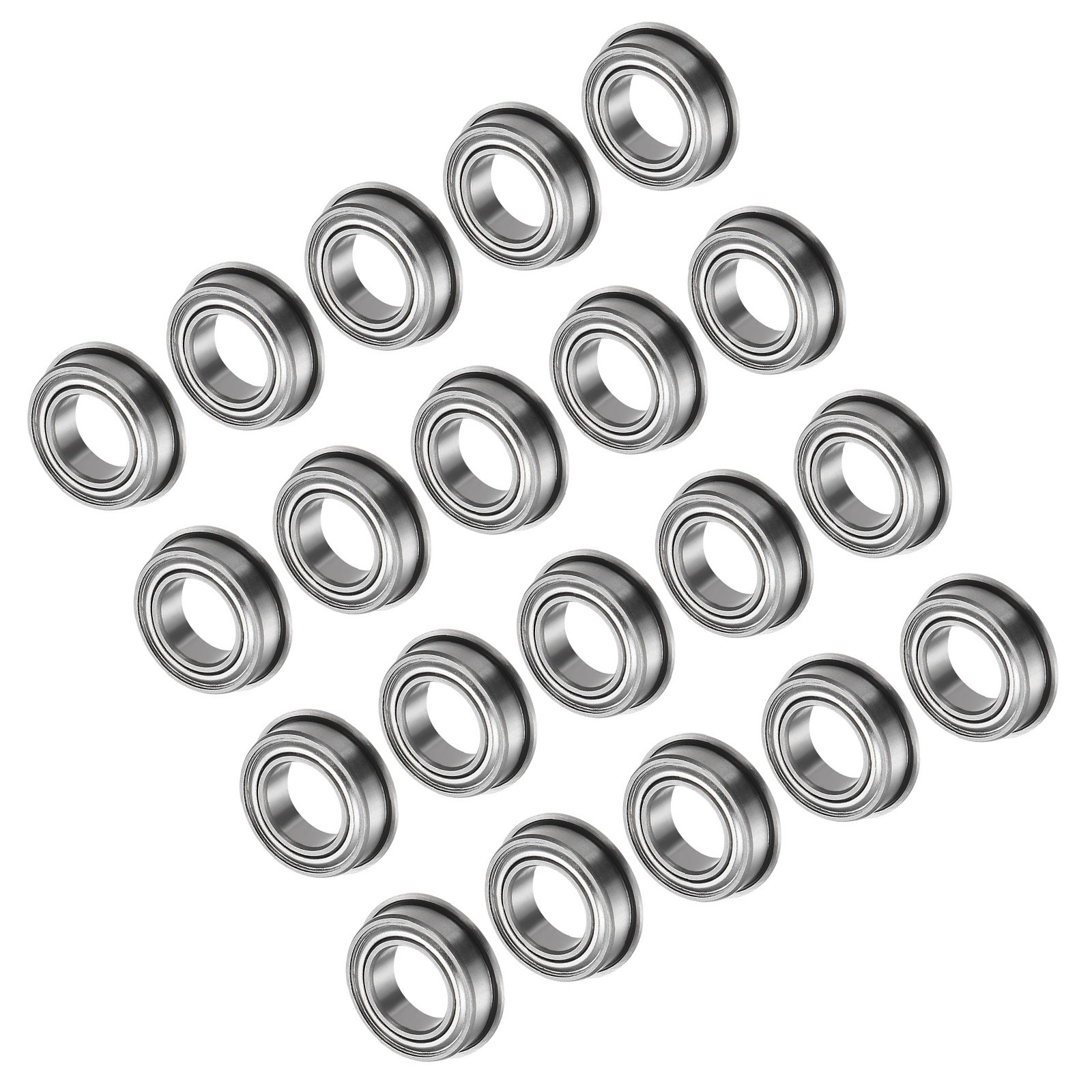 20pcs MF148ZZ Flanged Ball Bearing 8x14x4mm ABEC1 Double-sided Metal Shield
