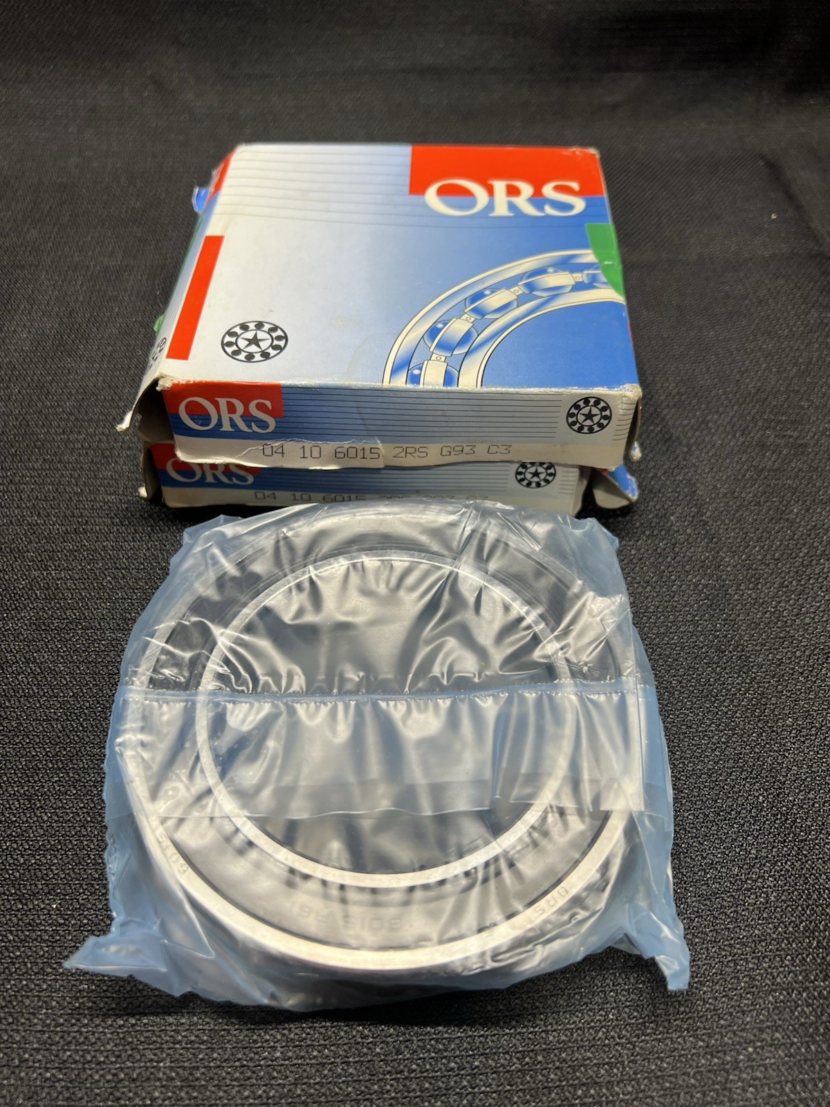 Lot of (2) ORS Ball Bearings 6015 2RS G93 C3 Rubber Sealed New