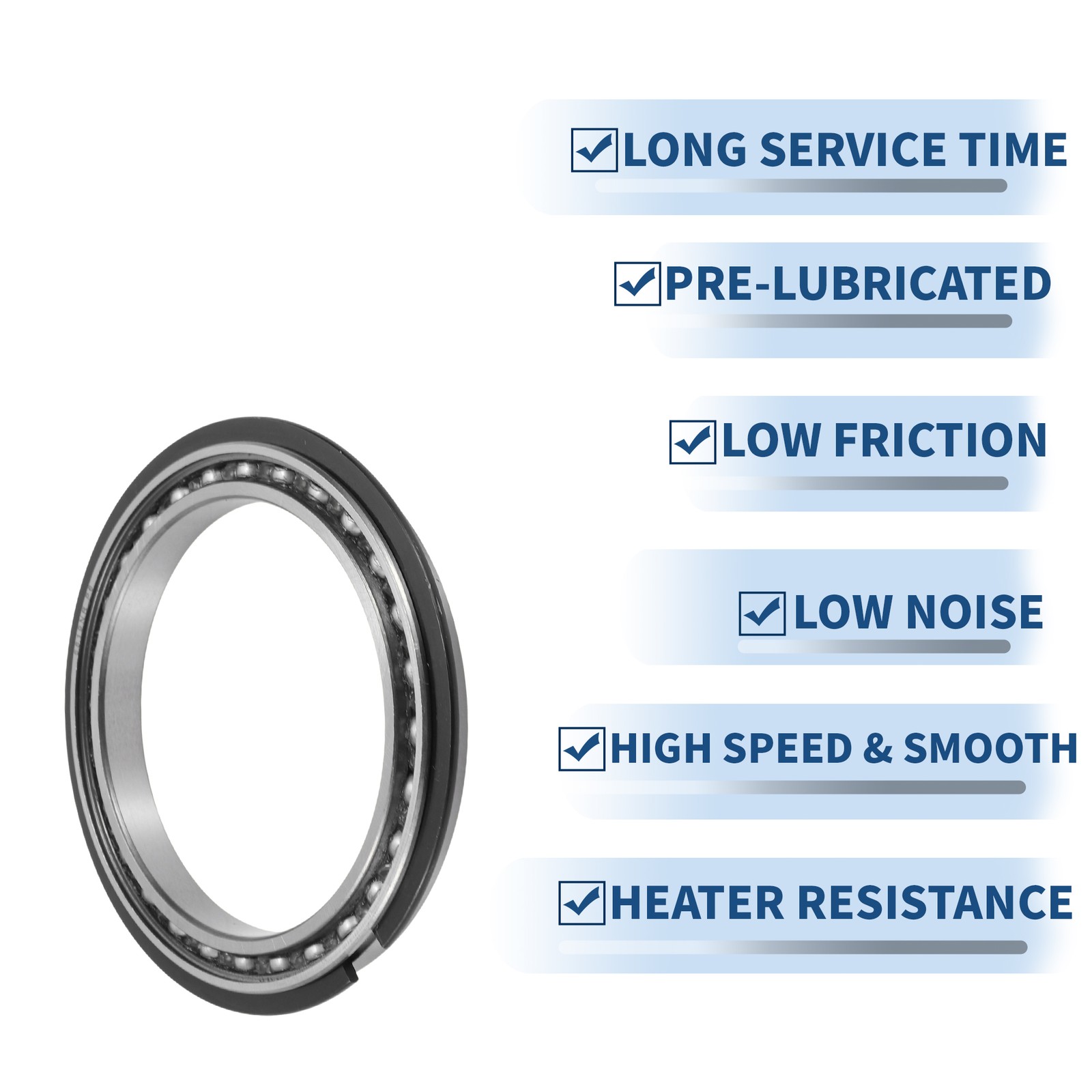 6819NR Deep Groove Ball Bearings 95x120x13mm 1 Pc Silver Tone