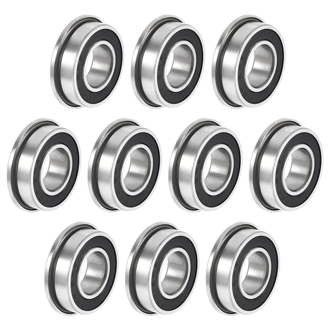 10pcs F688-2RS Flange Deep Groove Ball Bearings Double Sealed Chrome Steel