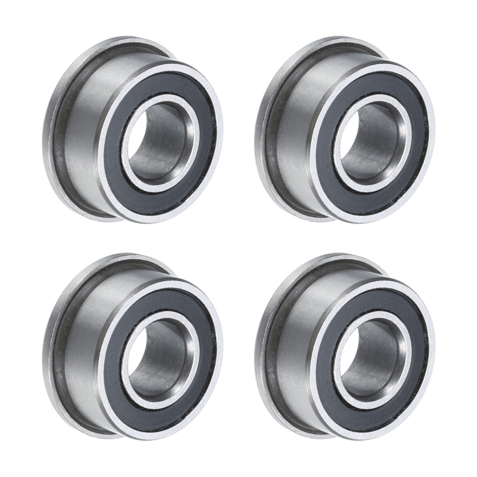 MF63-2RS Flanged Ball Bearing 3x6x2.5mm Double Sealed Chrome Steel Bearings 4pcs