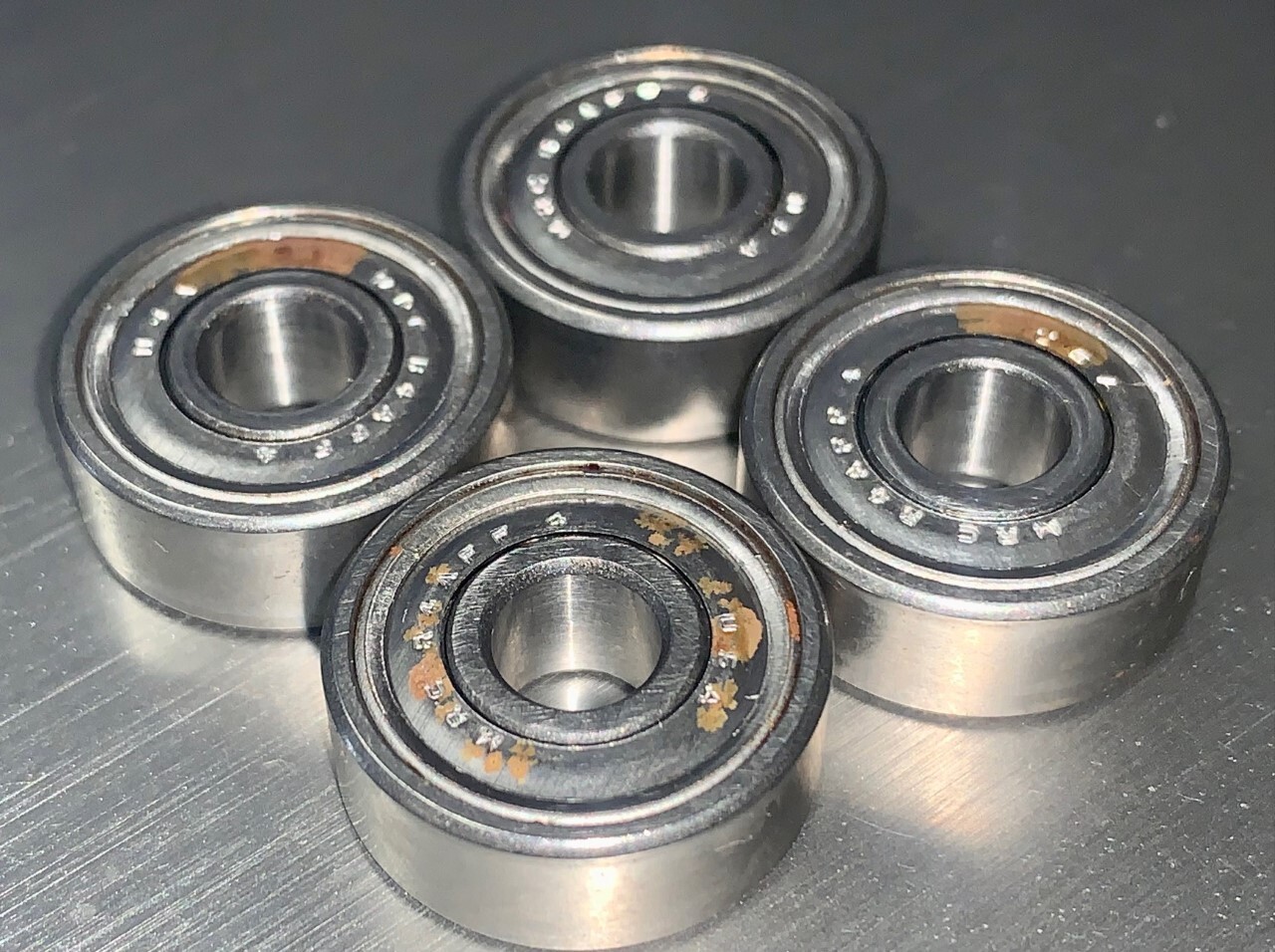 (Set x 4) MRC TRW R4AFF4 BALL & ROLLER BEARING NOS WITH COSMETIC AGED MARKINGS