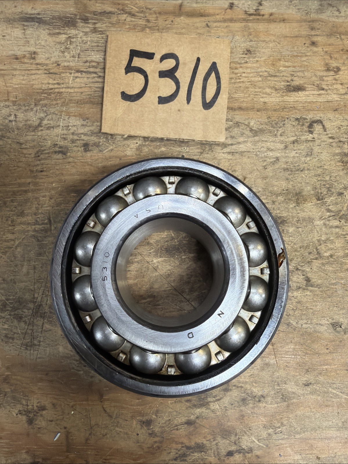 New Departure 5310 Double Row Ball Bearing Axis Angular 50mm Bore (h20)