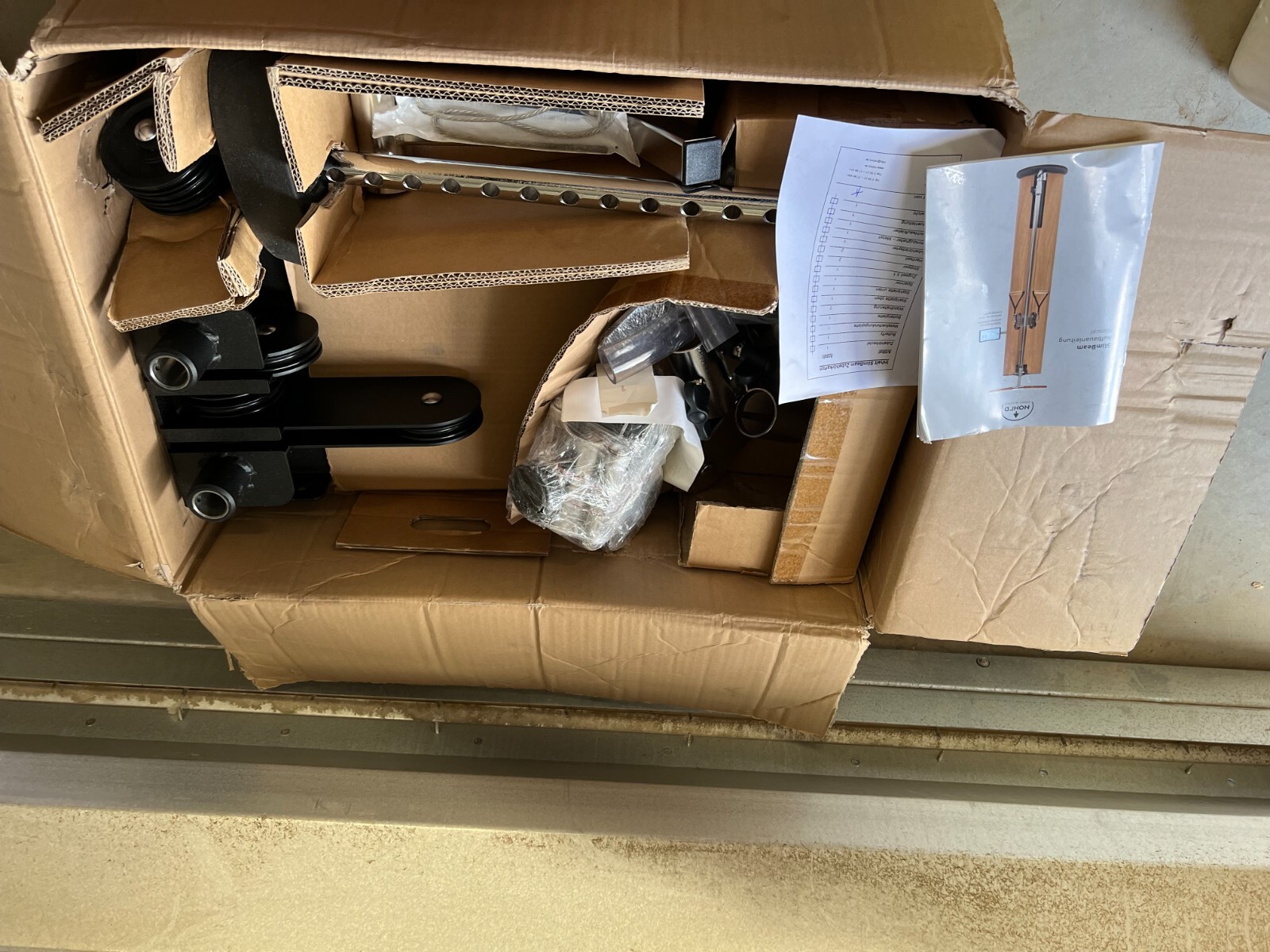 NOHrD SlimBeam Walnut New Pulley Parts Bars and Extra Missing the rest