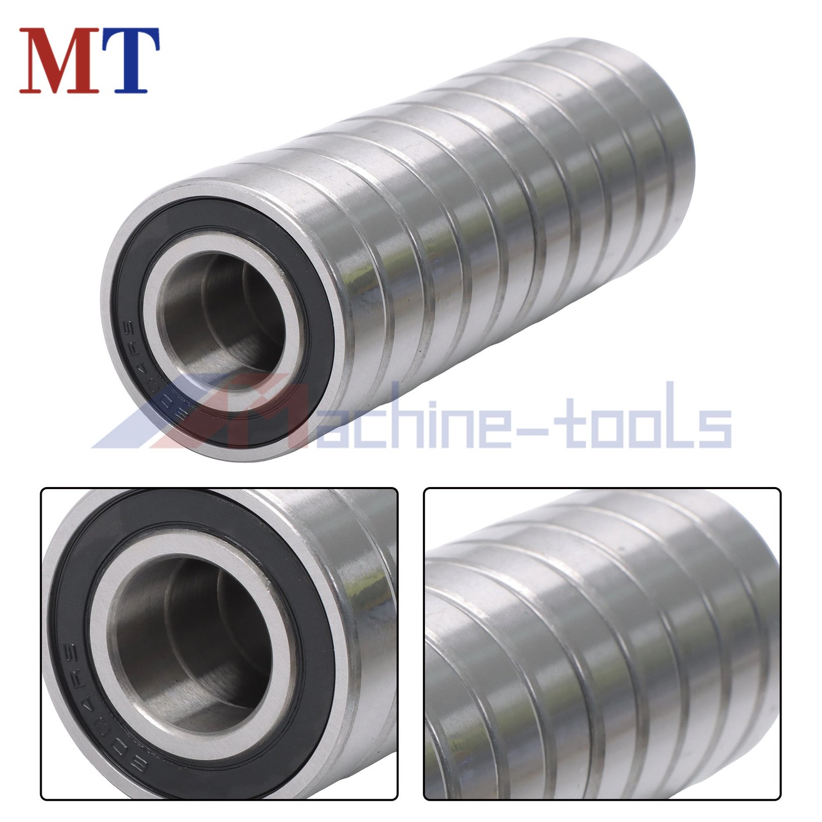 10 Pcs 6004-2RS C3 Bearing 20x42x12mm Premium Rubber Sealed Industrial Grade