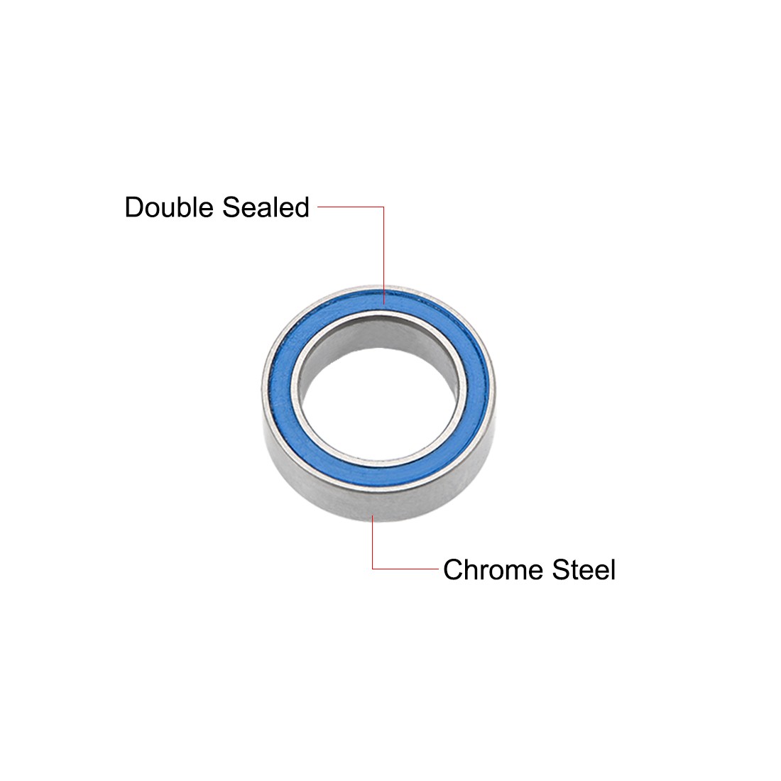 10pcs 8x12x3.5mm MR128-2RS Ball Bearings Z2 Double Sealed Chrome Steel Blue Seal