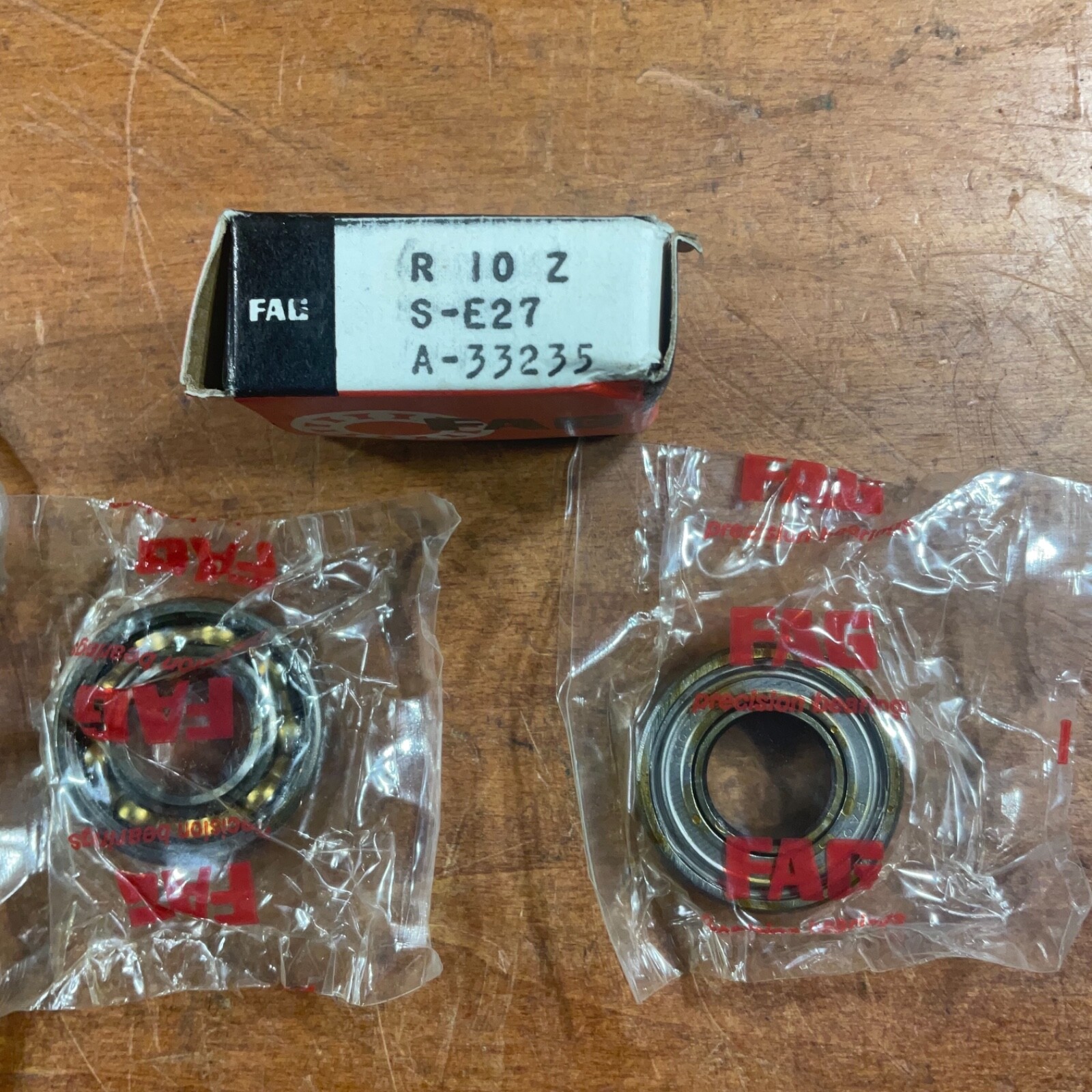 [Lot Of 2] FAG R10Z Single Row Ball Bearing Sealed 1 Side ARO PN# 33235