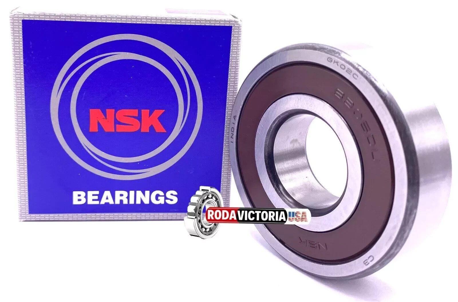 NSK 6305 DDU C3 DEEP GROOVE BALL BEARING, RUBBER SEALED 25x62x17 mm