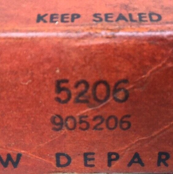 New Departure 5206 Angular Contact Ball Bearing Double Row 30 X 62 X 0.9370 W