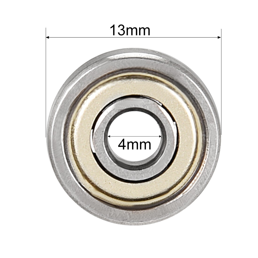 10pcs Deep Groove Ball Bearing 624ZZ Double Shield 4mm x 13mm x 5mm Carbon Steel