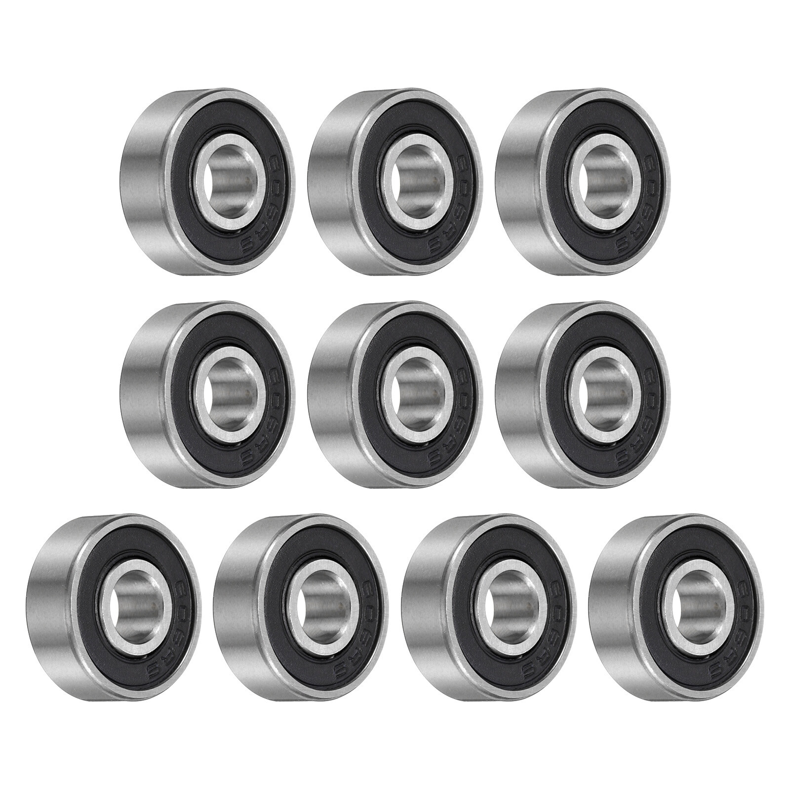 10pcs 606-2RS Ball Bearing 6x17x6mm, Chrome Steel Rubber Seals, ABEC 3