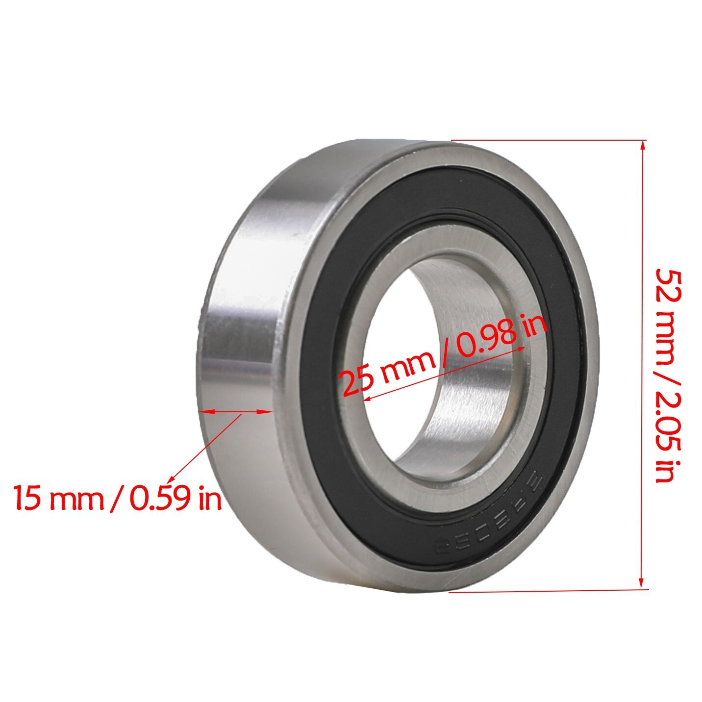 2pc 6205-2RS Two Side Sealed Snowmobile Ball Bearings 25x52x15 6205RS ABEC3/C3