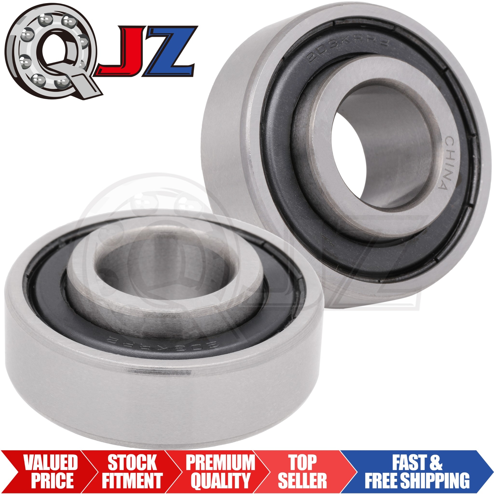 [Qty.2] New 203KRR2 Agriculture Felt-Seal Bearing [16mm ID x 38.1mm OD x 12mm W]