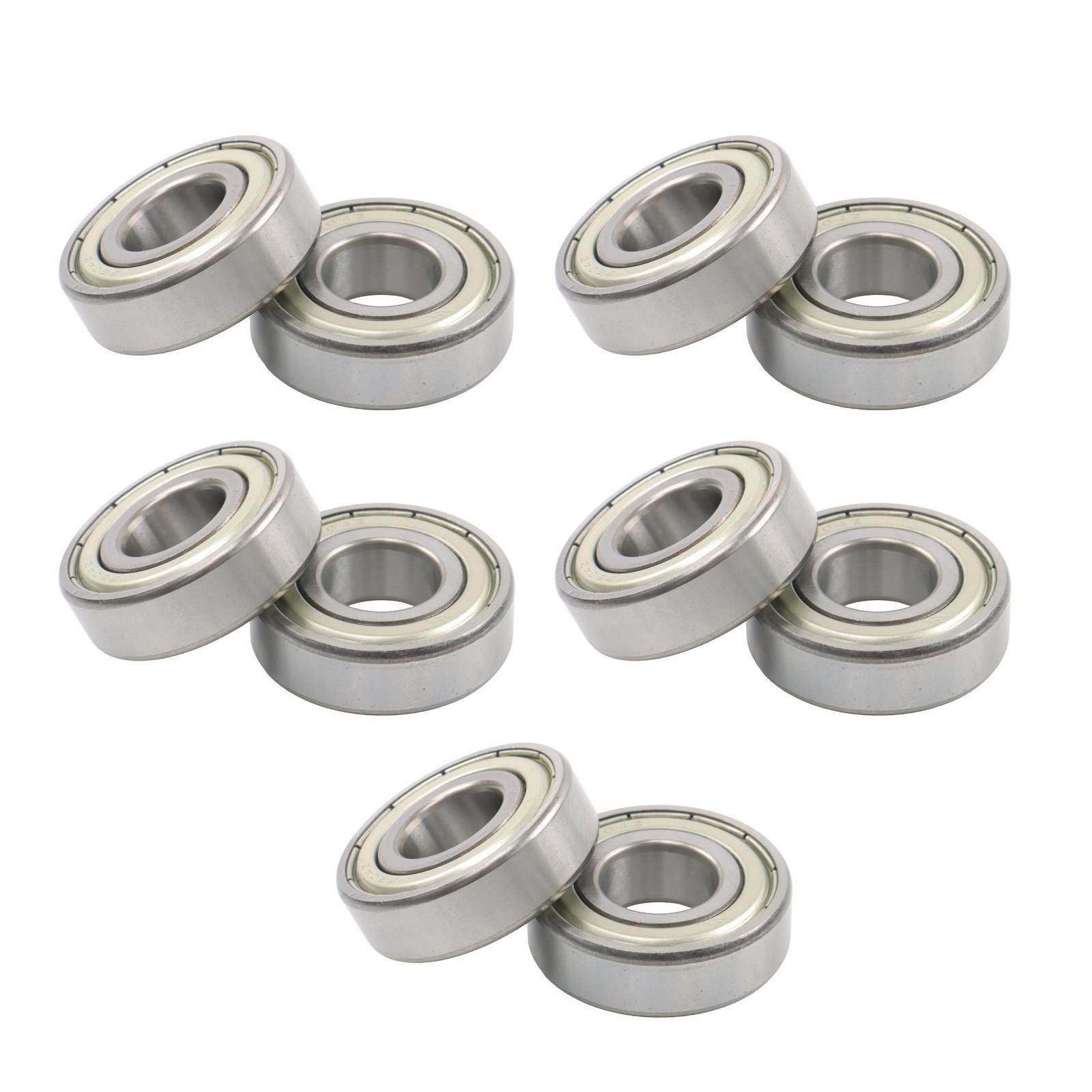 10Pcs 6204-ZZ Bearing 20×47×14mm Deep Groove Ball Bearing Double Metal Seals