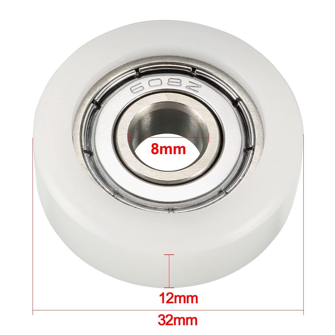 8x32x12mm Roller Bearing Pulley Idler Sliding Guide Conveyor Roller Bearing