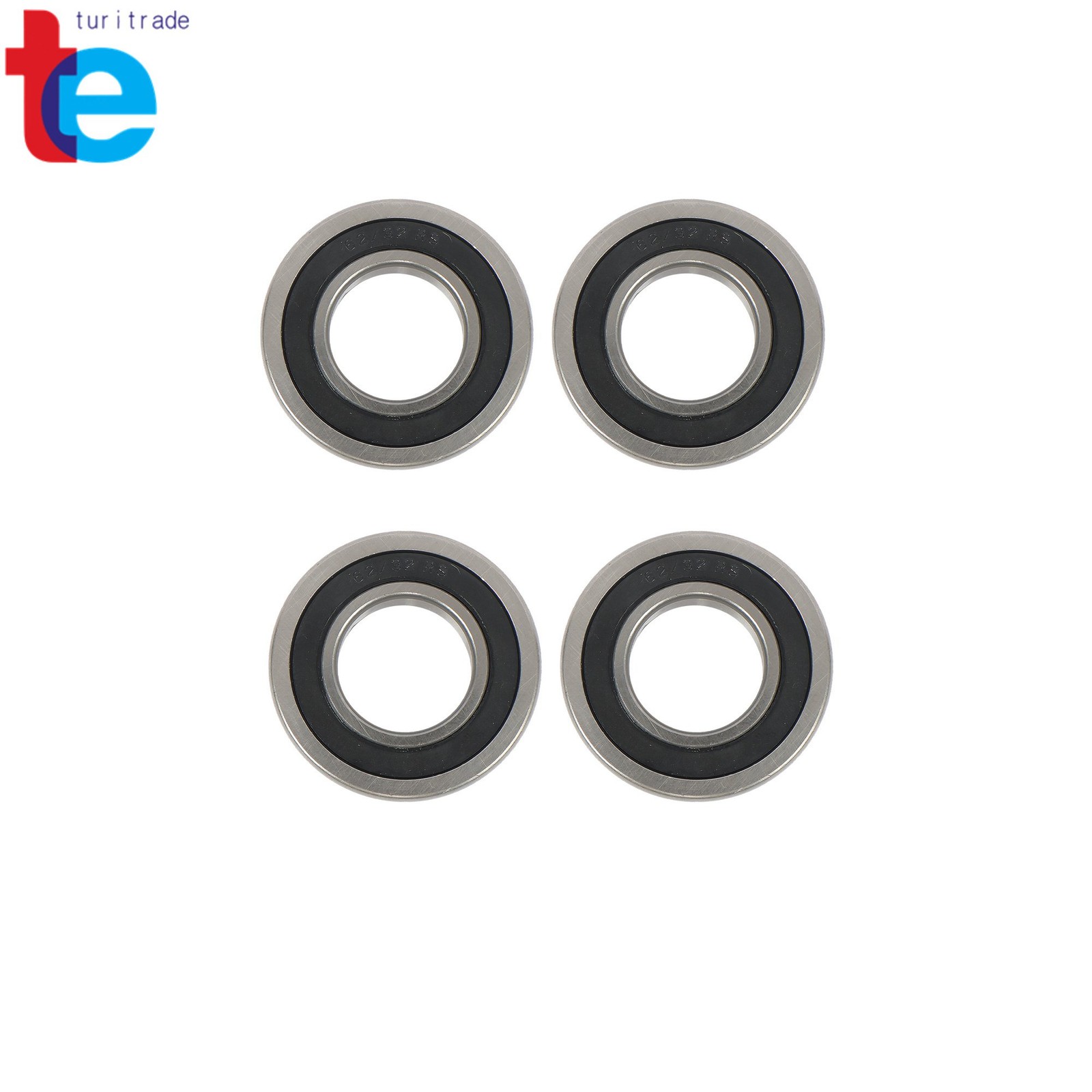4pcs 62/32-2RS Sealed Ball Bearings 32mm x65mm x17mm Industrial