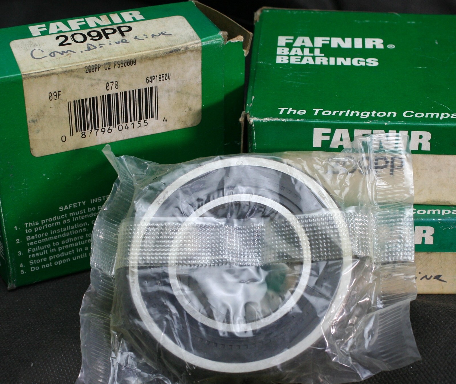 One (1) Fafnir 209 PP Deep Groove Bearing 45 MM Bore Torrington USA NEW