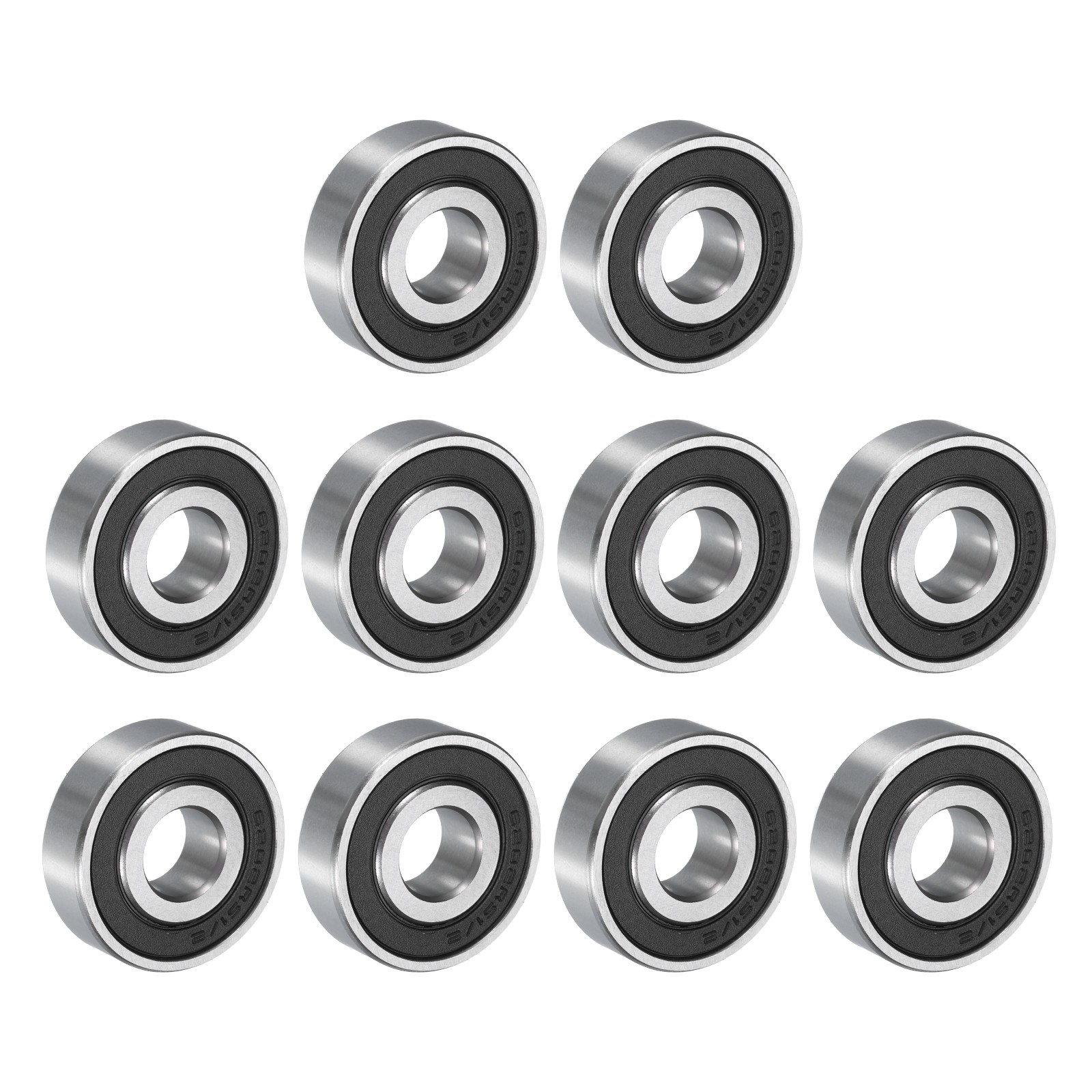 10pcs 6202-2RS Deep Groove Ball Bearing 1/2 x 1-3/8 x 7/16 Double Seals Bearings