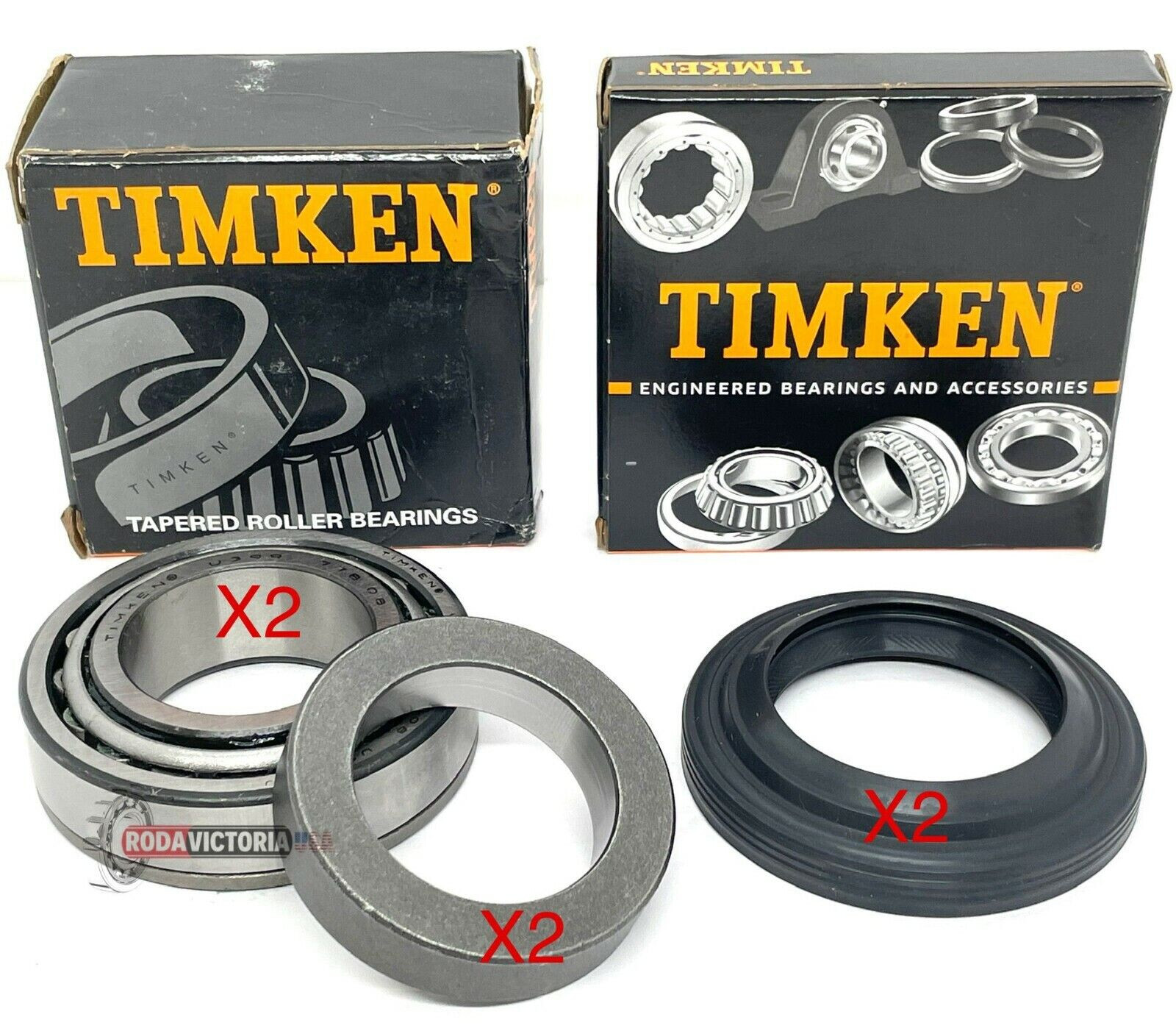 REAR Left & Right Timken Wheel Bearing W/ Seal Set For 04-07 Nissan Titan