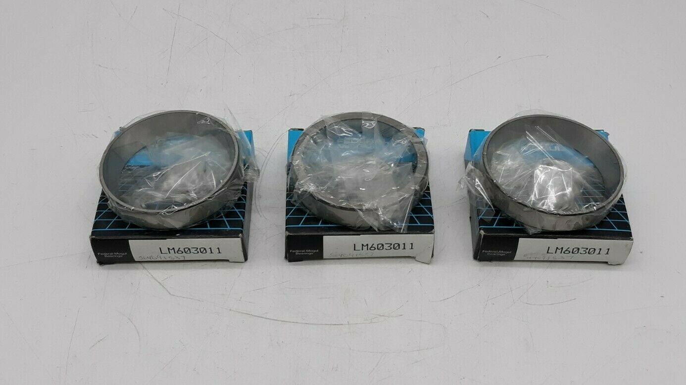 Federal Mogul LM603011 Tapered Roller Bearing Cup Lot of 3