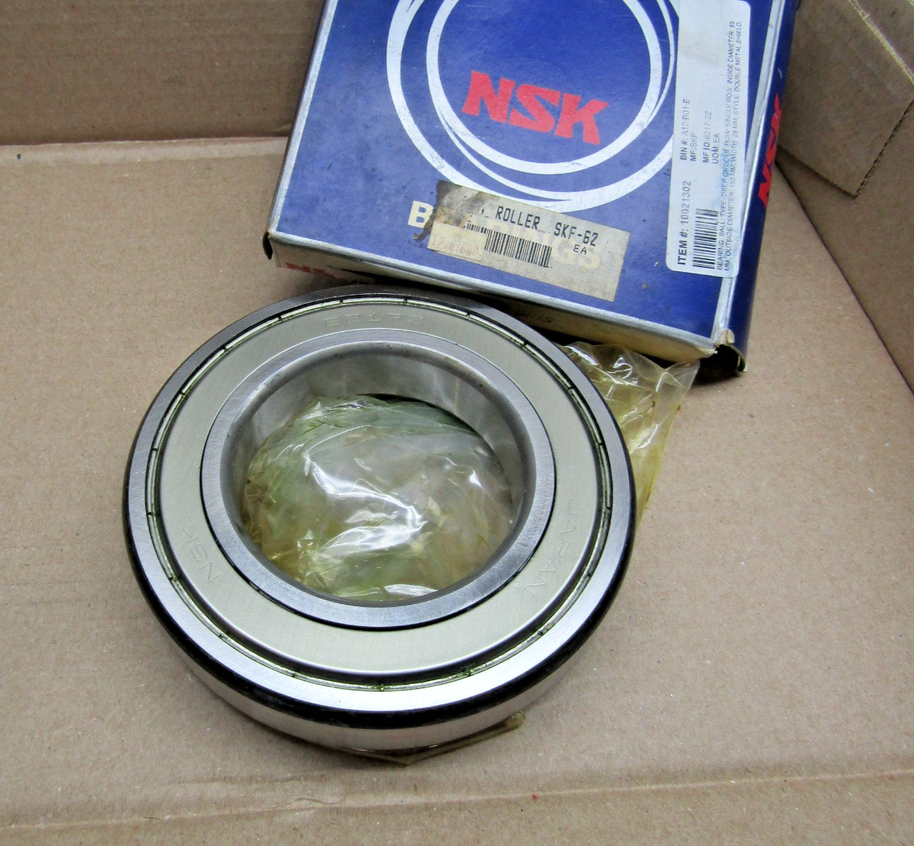 NSK 6217-ZZ C3 85mm X 150mm X 28mm Shielded Bearing