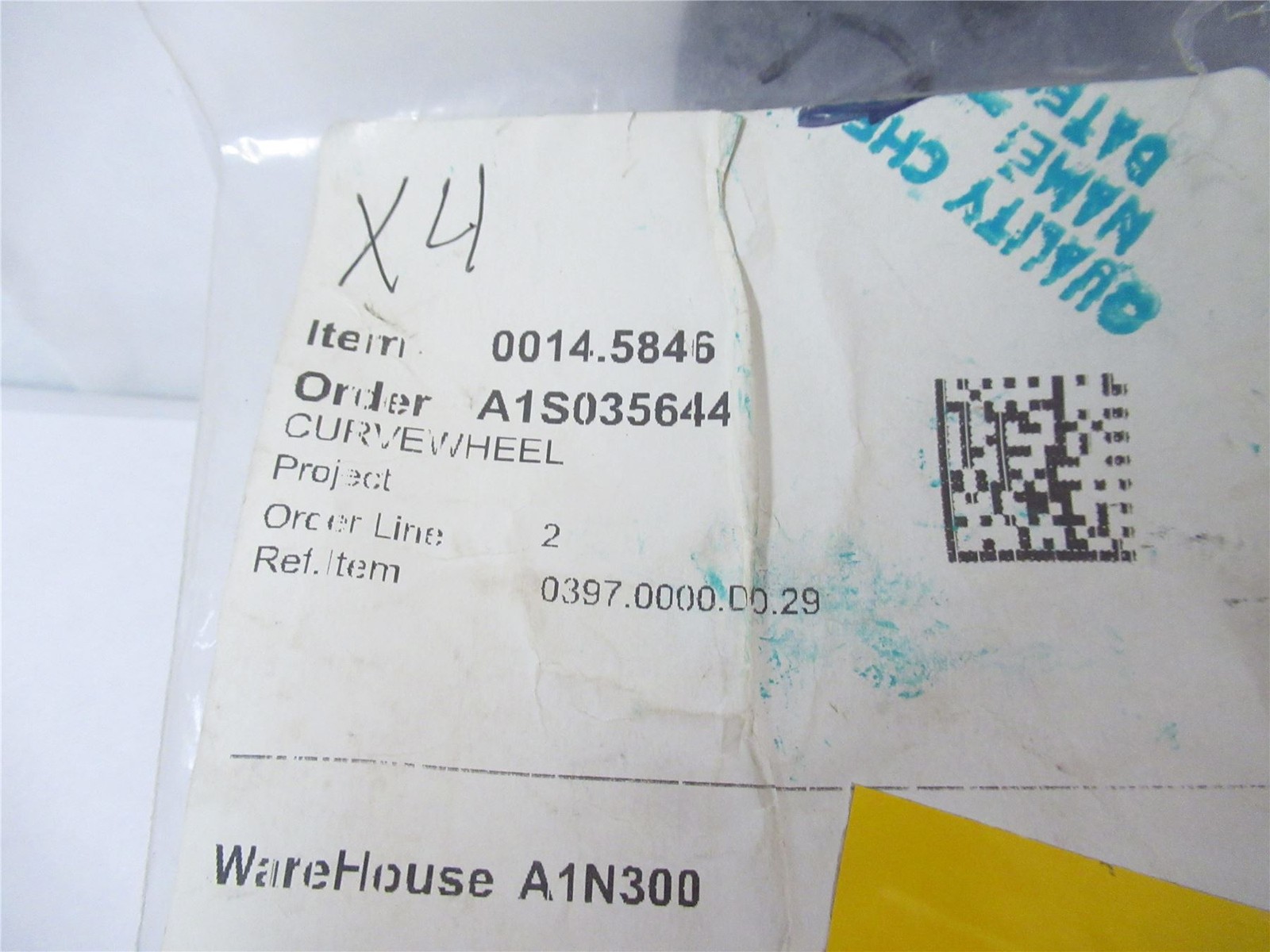 242986 New-No Box; Meyn 14.5846 Lot of 4 Curvewheel .625″ ID