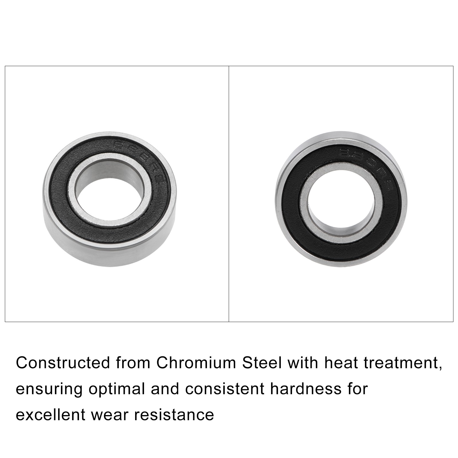 Bearings (688-2RS, 8mmx16mmx5mm) 4Pcs, Chromium Steel Double Sealed