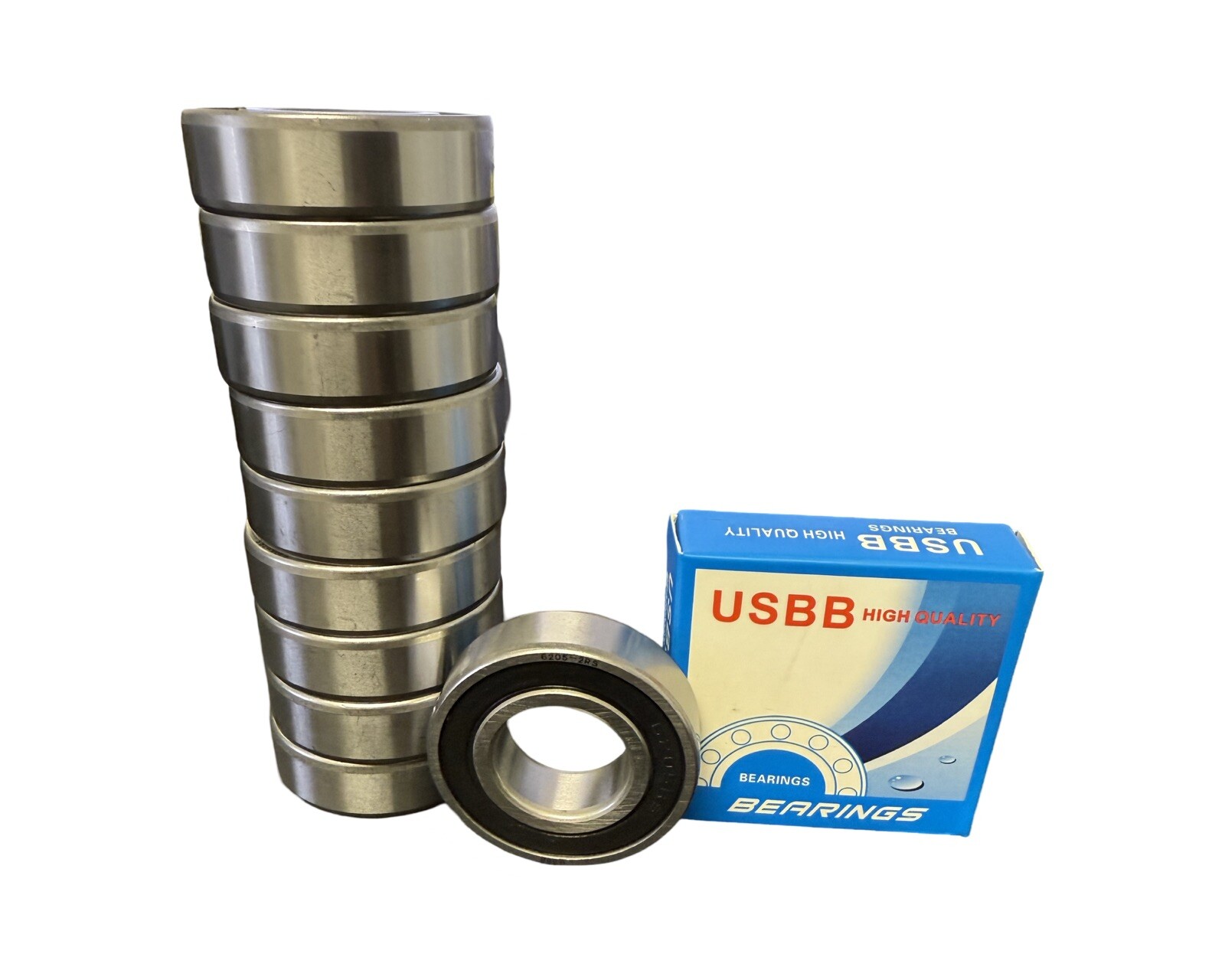 (10) 6205-2rs-12 Premium Ball Bearings C3 EMQ 3/4″(19.05)x52x15mm 6205-2rs-3/4