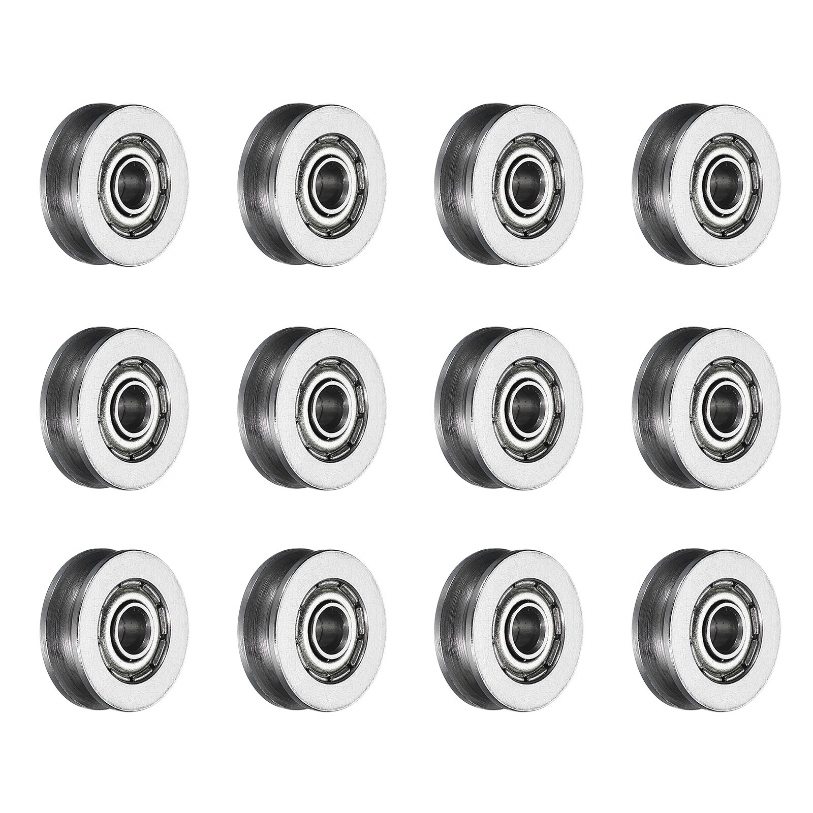 12pcs V623ZZ V Groove Guide Pulley Bearing 3x12x4mm Rail Ball Bearings Wheel]