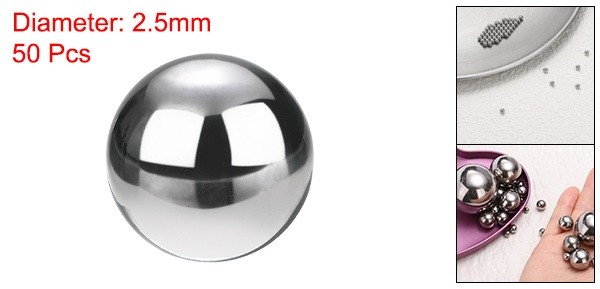 50Pcs 2.5mm Diameter Precision Ball G200 Solid 304 Stainless Steel Bearing Balls