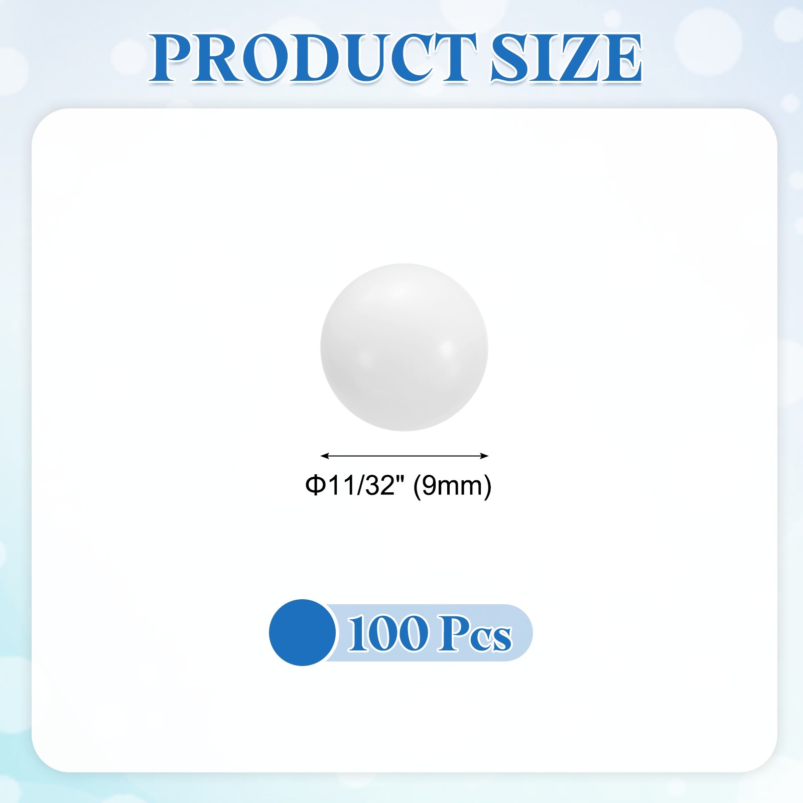 100pcs POM Bearing Balls 9mm Solid Plastic Bearing Ball