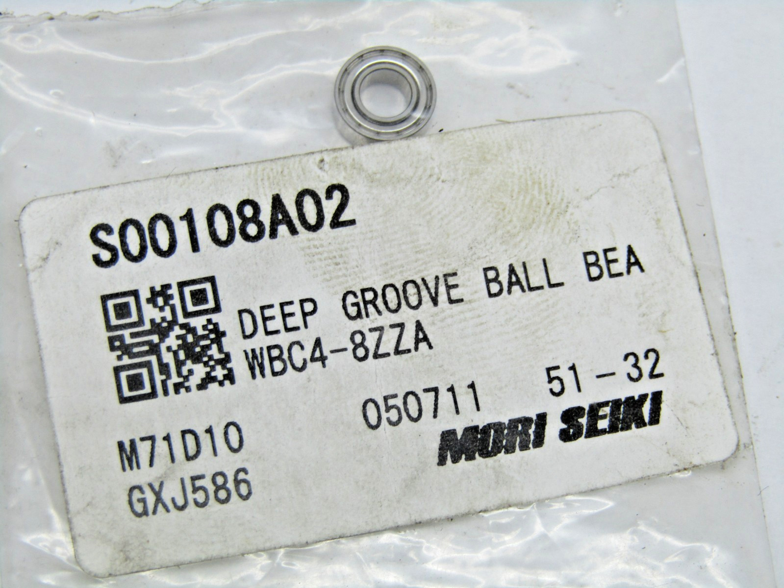 Mori Seiki WBC4-8ZZ 4mm X 8mm X 3mm Shielded Miniature Bearing