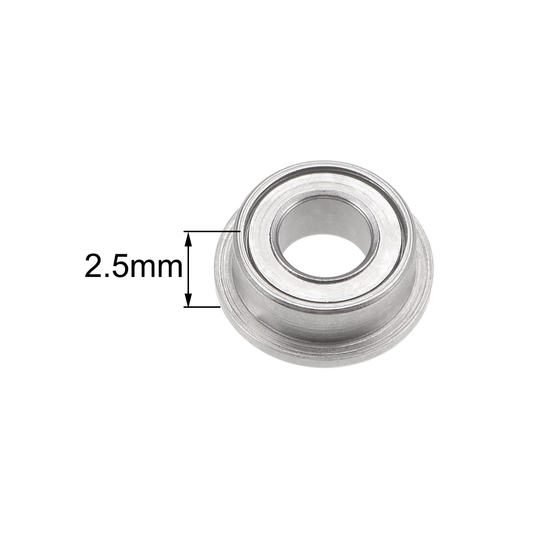 10PACK MF63ZZ Flange Ball Bearing 3x6x2.5mm Full Complement Bearings