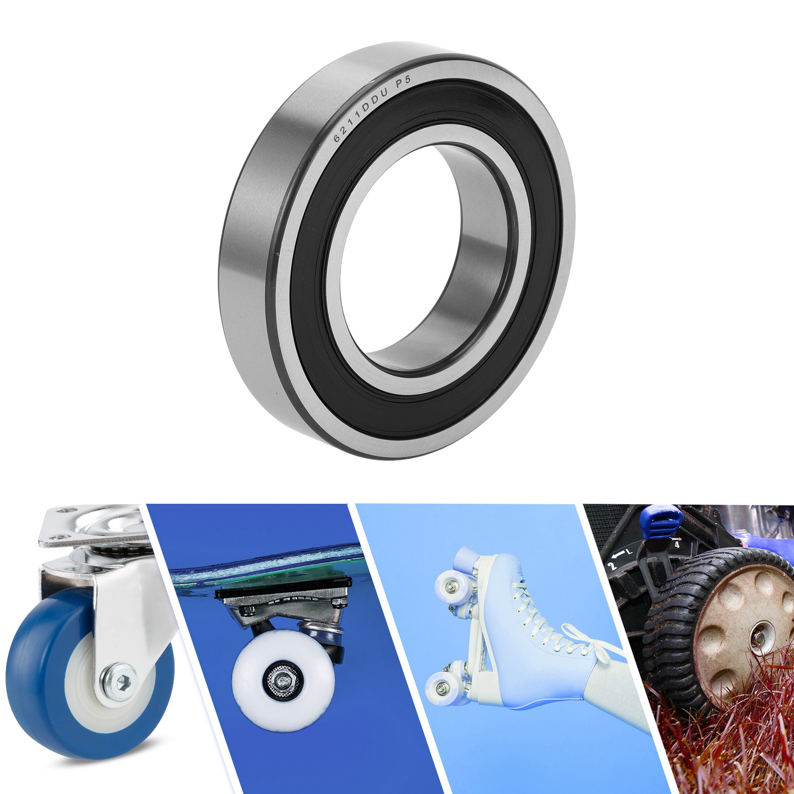 6211DDU and ball bearings 55x100x21mm 1 piece wheel for scooter and skateboard