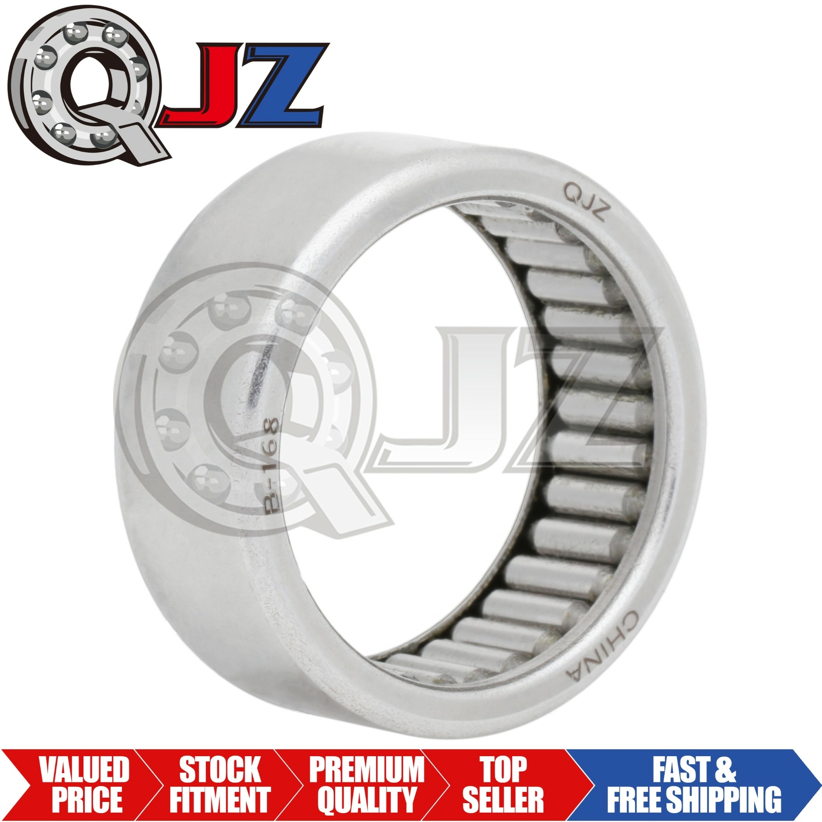 [1-Pack] B168 Drawn Cup Needle Roller Bearing 1″ (ID) x 1.25″ (OD) x 0.5″ (W)