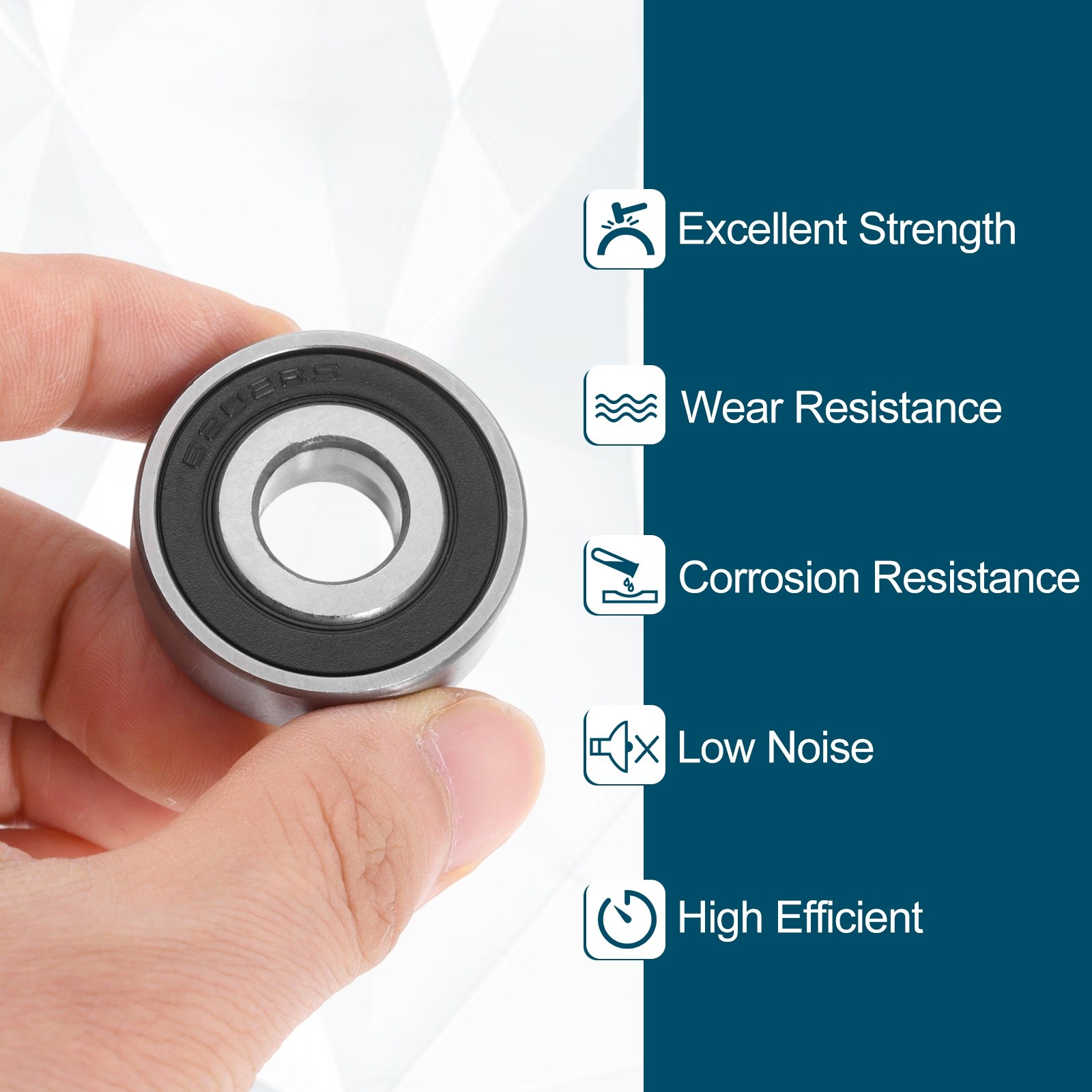 2pcs 6202-1/2-2RS Non-Standard Ball Bearings 12.7mm ID x 35mm OD x 11mm Thick