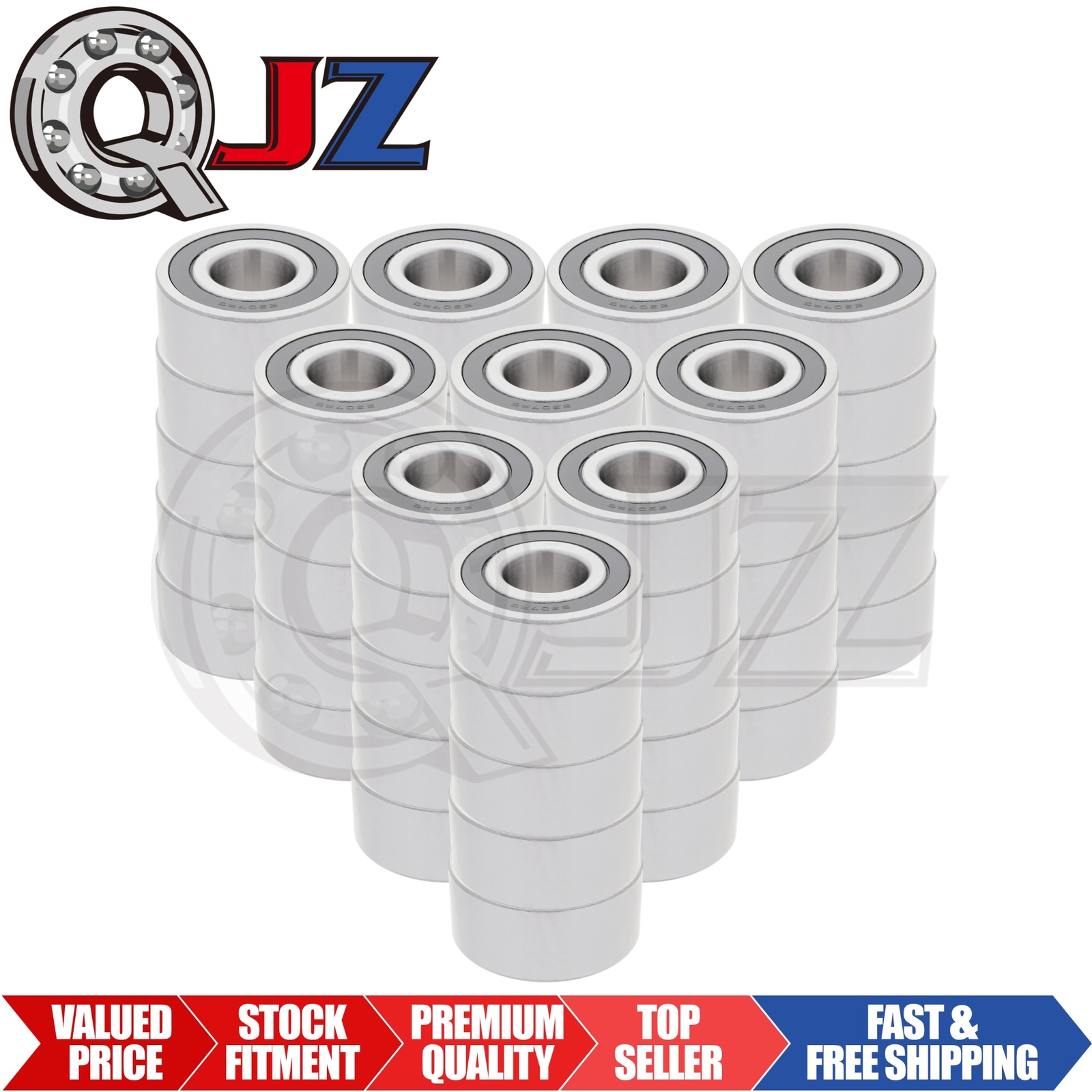 [Qty.50] 5307-2RS Angular Contact Ball Bearing [35mm ID x 80mm OD x 34.9mm W]