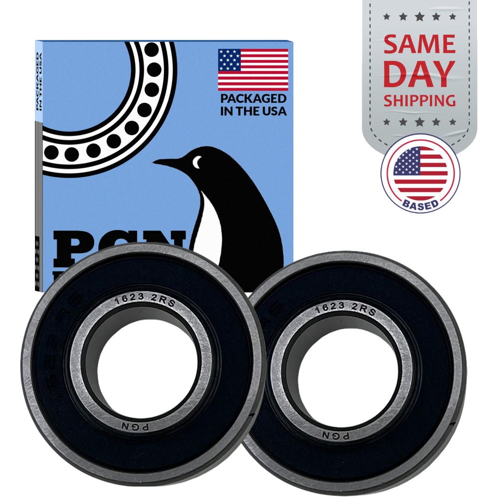 PGN (2 Pack) 1623-2RS Bearing – Lubricated Chrome Steel Sealed Ball Bearing