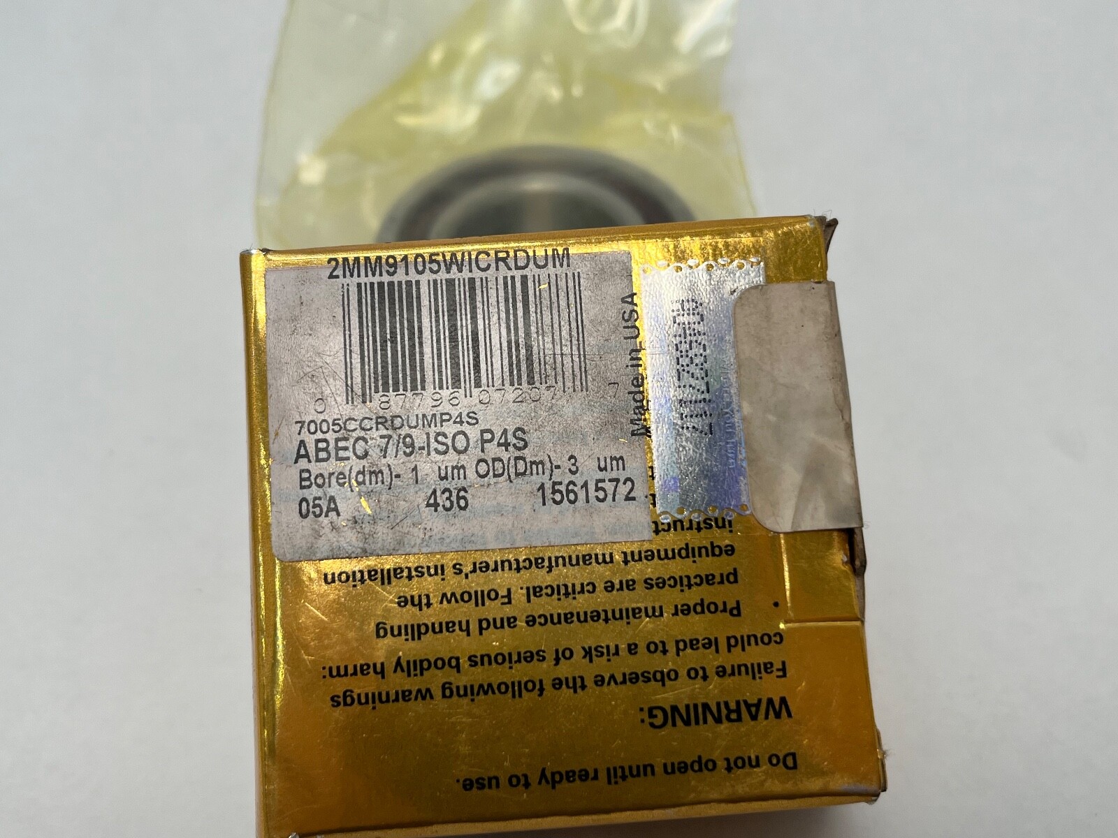 Fafnir 2MM9105WI-DUM Bearing 25x47x12 mm 7005-C 2MM-9105-WI-CR-DUM USA 2 Pcs