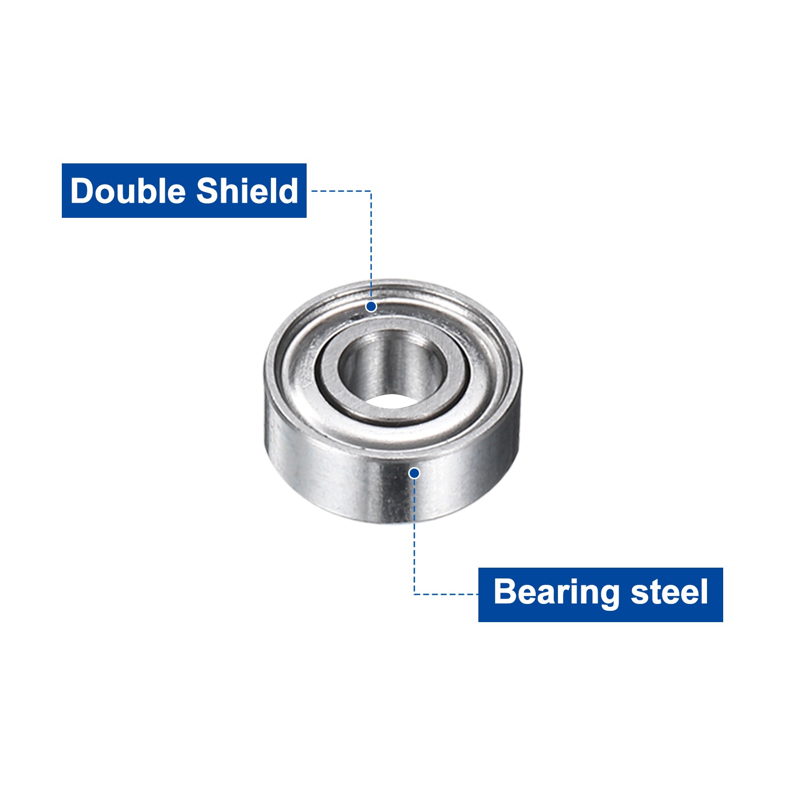 12Pcs MR83ZZ Deep Groove Ball Bearings, 3mm ID 8mm OD 3mm Width Bearing
