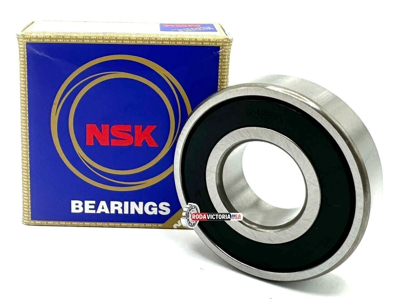NSK 6203 VV Deep Groove Ball Bearing, Rubber Sealed 17x40x12 mm 6203 2RS