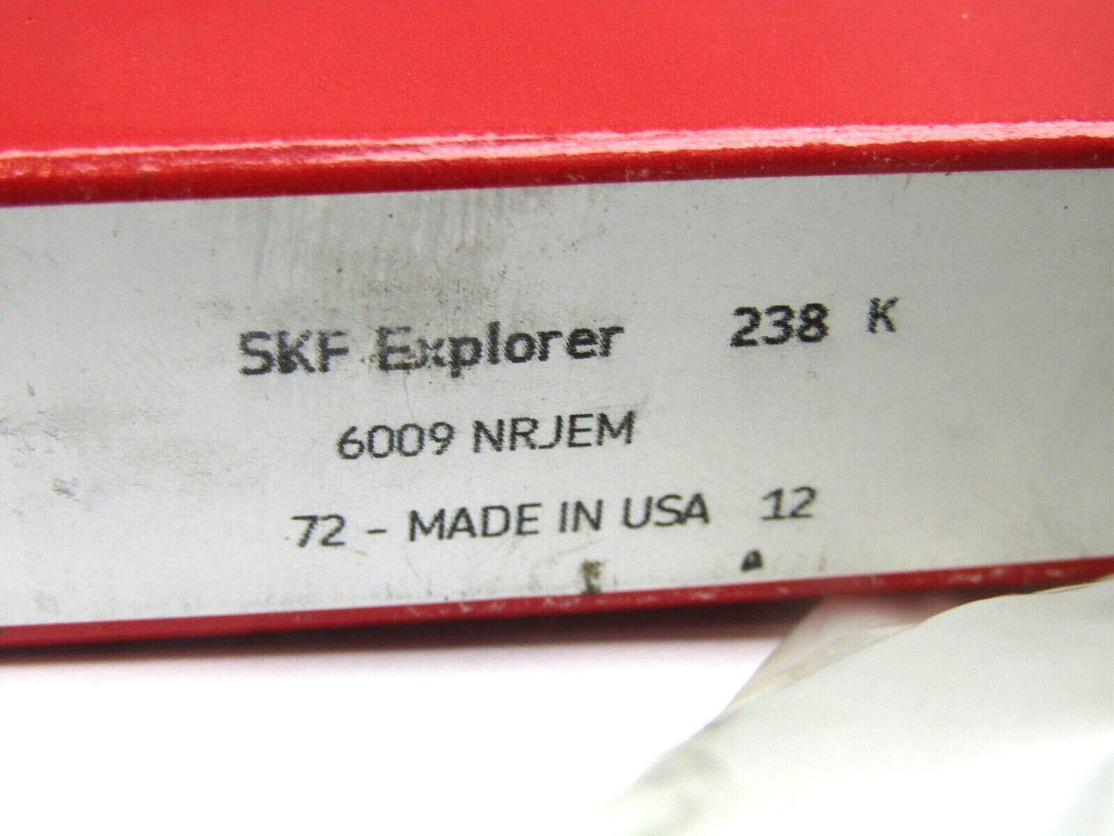 SKF 6009NR JEM 45mm X 75mm X 16mm Open Snap Ring Bearing 6009-NR