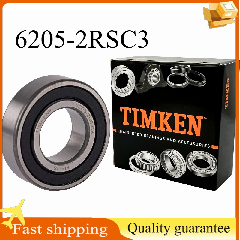 6205-2RSC3 100PACK TIMKEN 6205-2RS 25X52X15MM Double Rubber Seal Bearings 6205RS