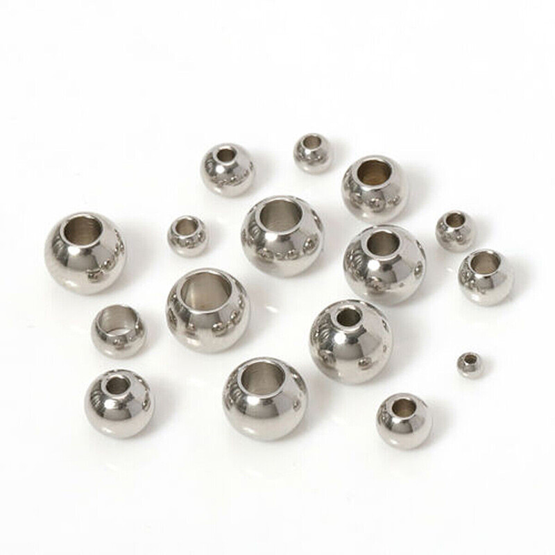 Stainless Steel Ball Bearing Open Hole Spacer Bead Smooth Ball Diameter 2mm-60mm