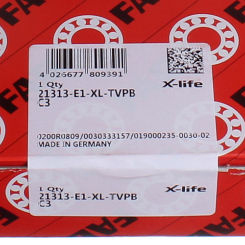 21313-E1-XL-TVPB-C3 FAG 65 x 140 x 33 mm SPHERICAL ROLLER